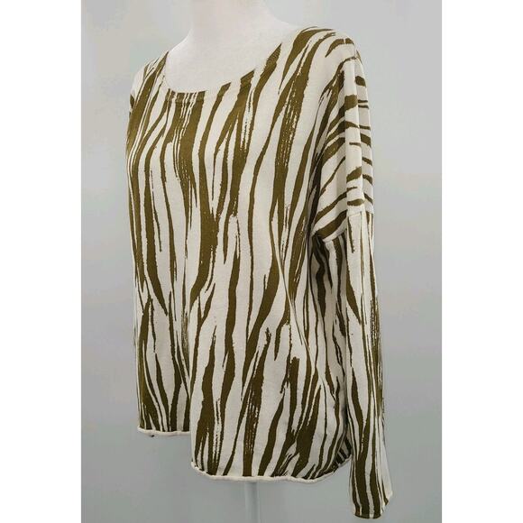 Garnet Hill‎ Oversized Silk Blend Women's Sweater Size Medium Preppy Relaxed - Picture 5 of 13